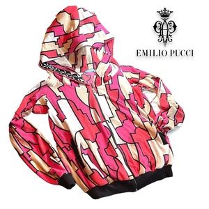 EMILIO PUCCI | Terrycloth Hooded Sweatshirt | Made in Italy | Sz 36 US 6 $625